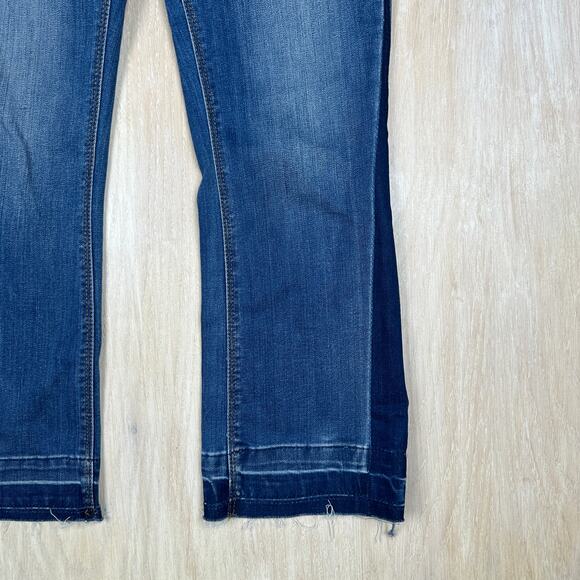 Unpublished Mid Rise Bootcut Raw Ankle 70's Retro Boho Casual Denim Jeans 26 - Picture 4 of 15